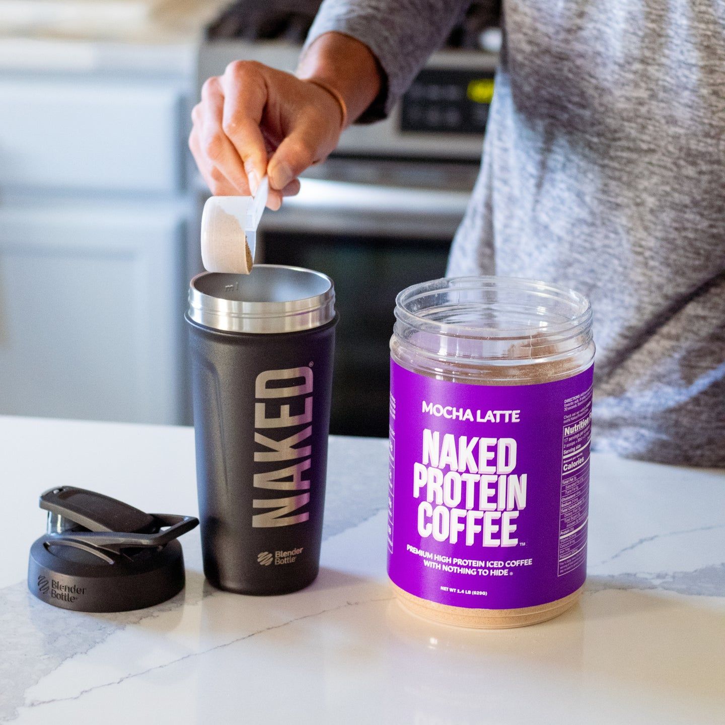 high protein mocha iced coffee
